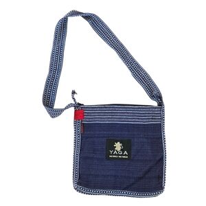 Handwoven Napali Tote Bag Zipped Crossbody Hand Woven Cotton Boho Artisan